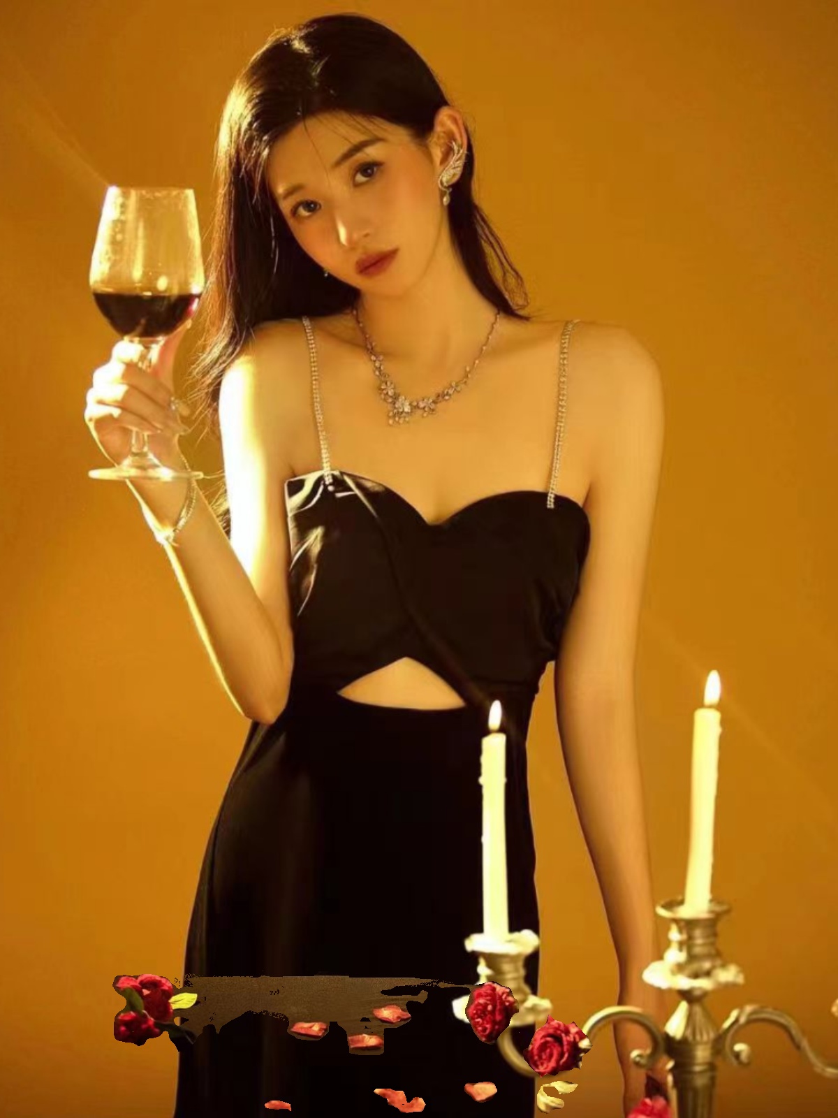 Ethnic Fashion Studio - Sexy Backless Strap Dress Photography Studio