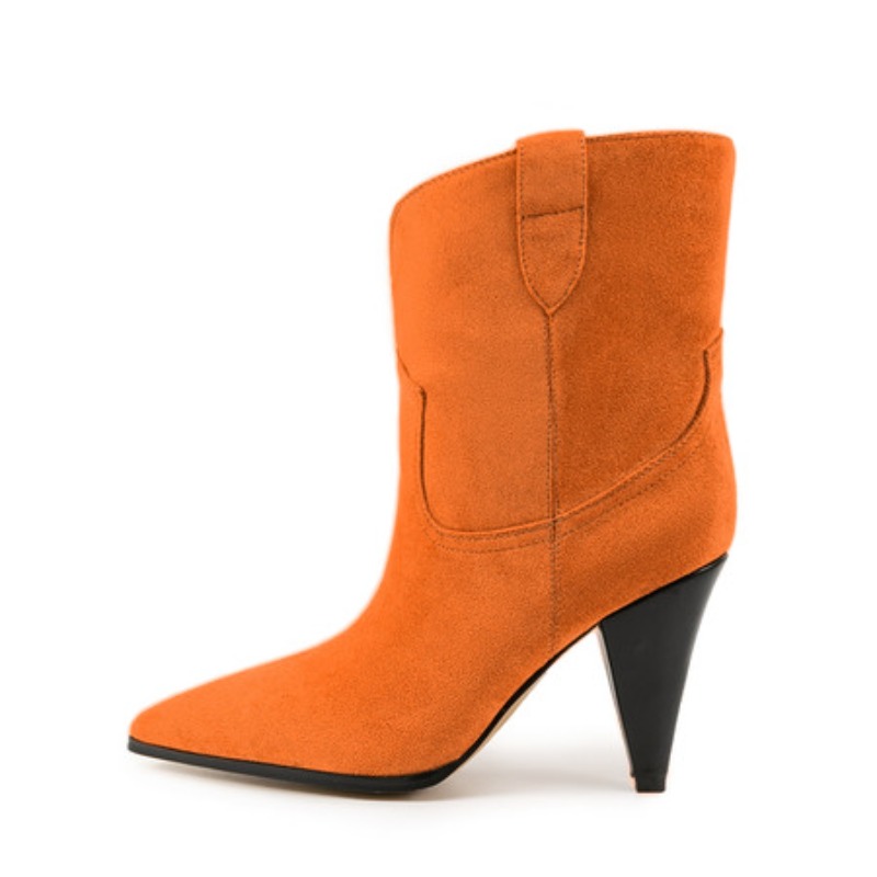 Ethnic Fashion Women - Bicolor Spike Heels Pull On Fashion