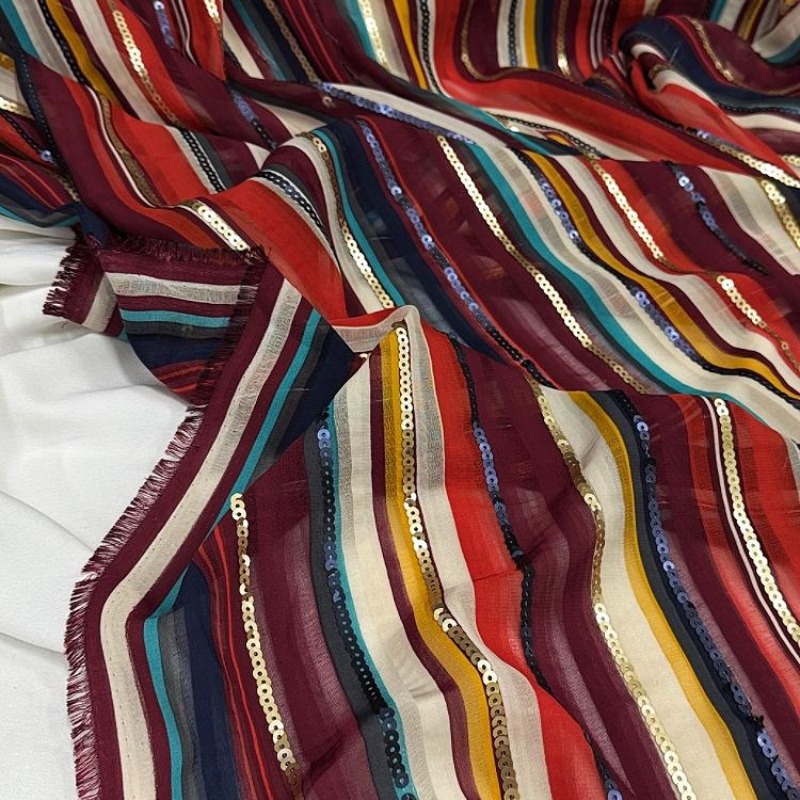 Colorful Striped Embroidered S - огляд і ціна Ethnic Fashion Design