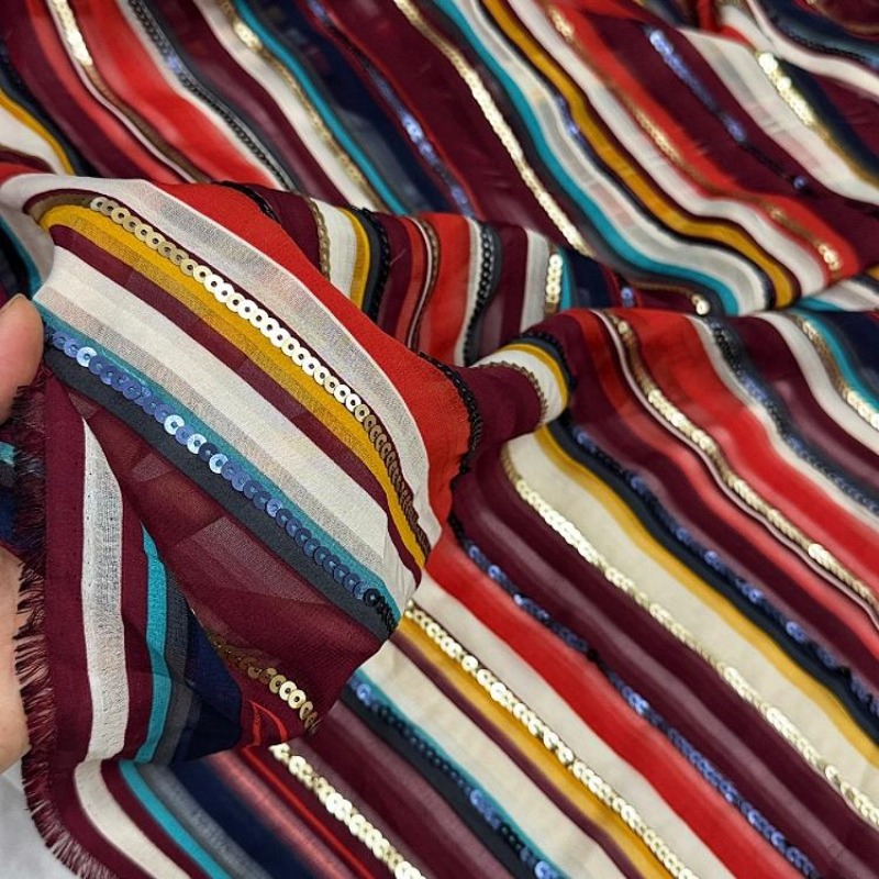Colorful Striped Embroidered S - огляд і ціна Ethnic Fashion Design