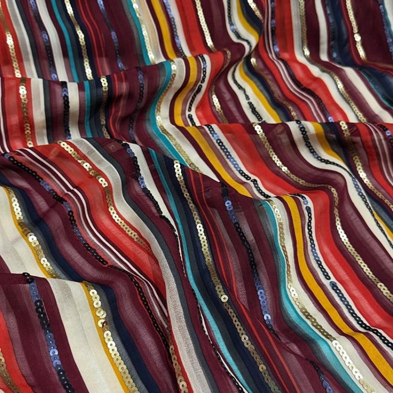 Colorful Striped Embroidered S - огляд і ціна Ethnic Fashion Design