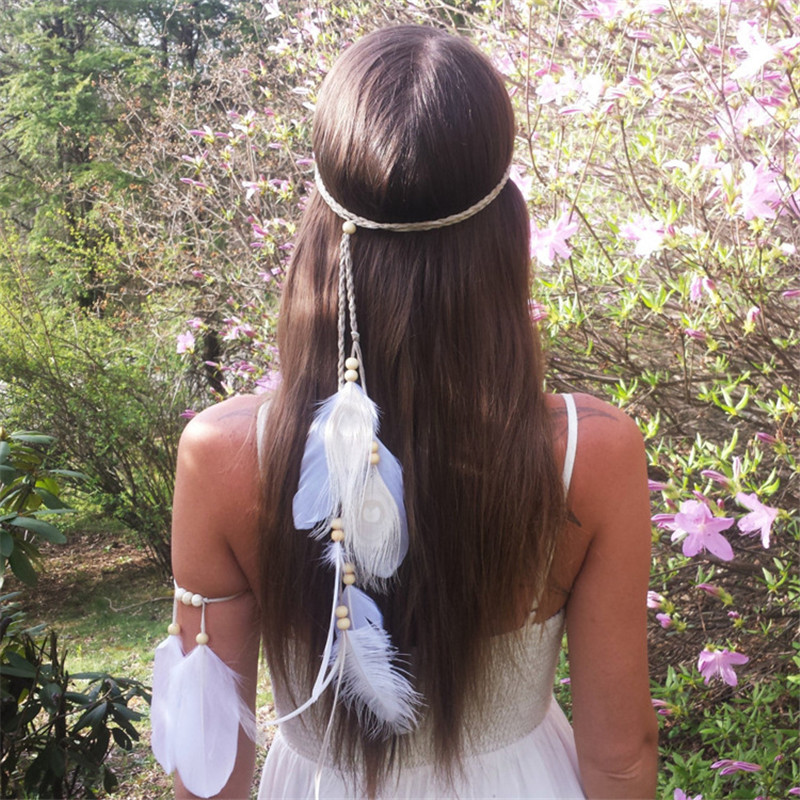 The Indian White Feather Headb - огляд і ціна Ethnic Fashion India