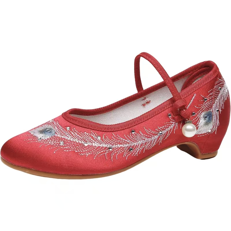 Women New Low Heel Silk Embroi - огляд і ціна Ethnic Fabric