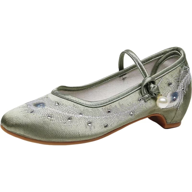 Women New Low Heel Silk Embroi - огляд і ціна Ethnic Fabric
