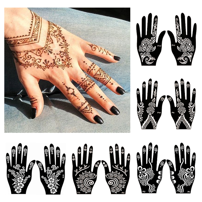 2pcs Henna Tattoo Stencils Tem - огляд і ціна Ethnic Fashion India