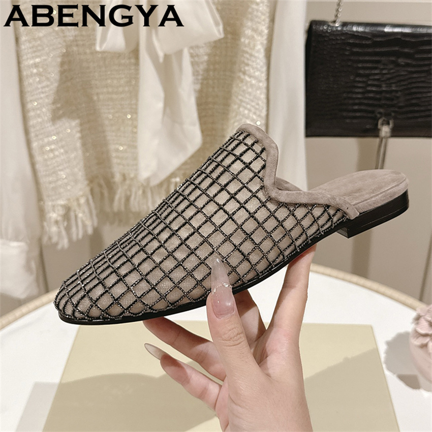 Shiny Lace Mesh Round Toe Flat - огляд і ціна Ethnic Fashion Women