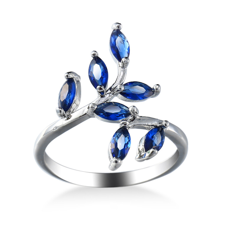 Pretty Blue Leaves Design Ring - огляд і ціна Ethnic Fashion Design