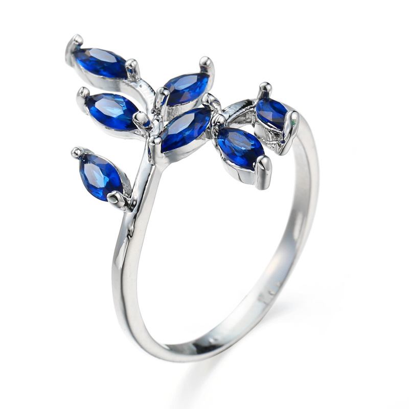 Pretty Blue Leaves Design Ring - огляд і ціна Ethnic Fashion Design
