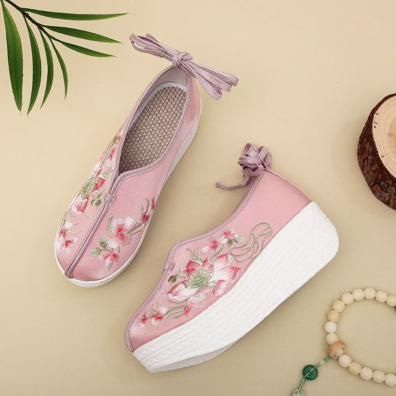Woman Ethnic Style Wedges Embr - огляд і ціна Ethnic Fabric