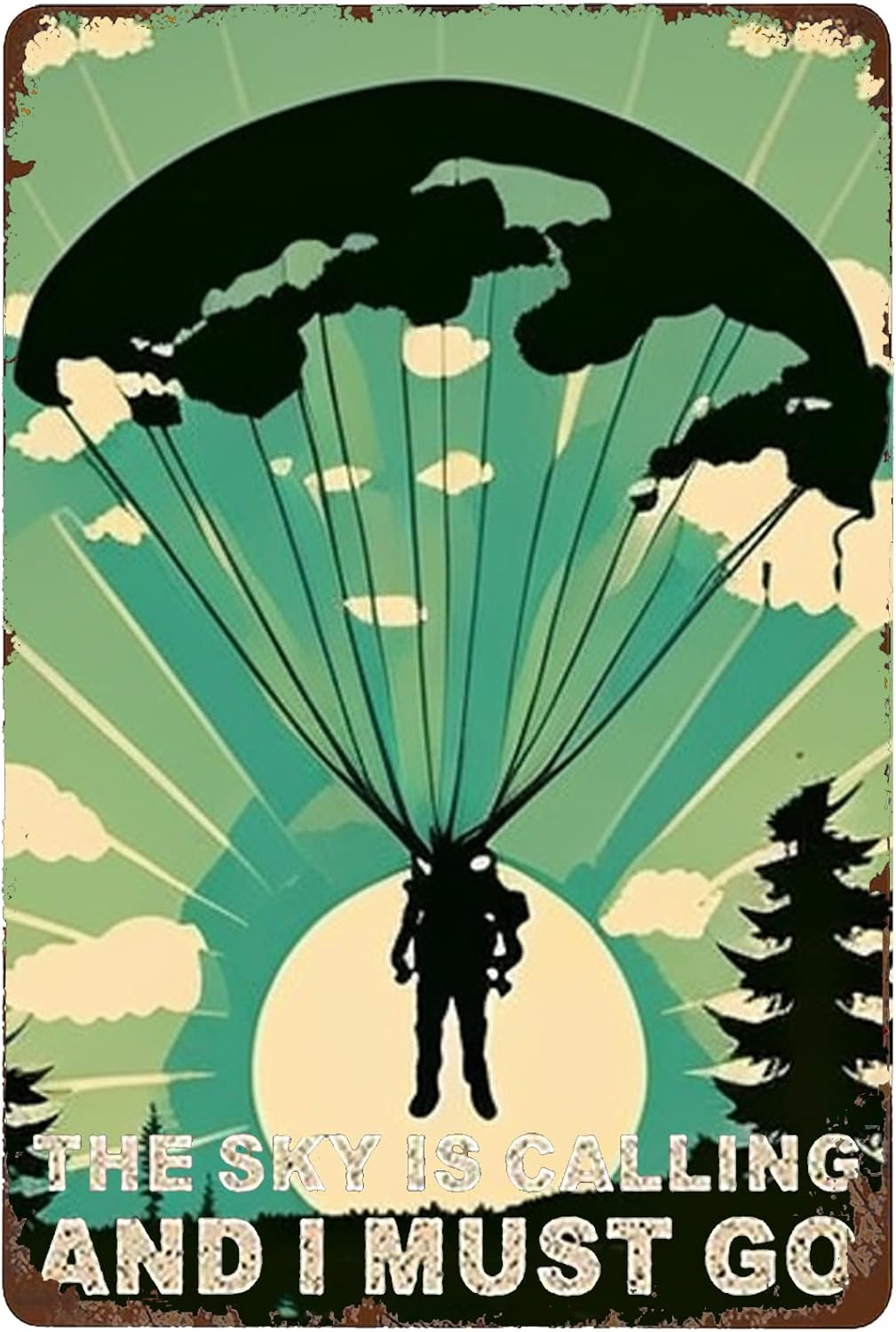 Y1,Skydiving Adventure Tin Sig - огляд і ціна Ethnic Fashion Style