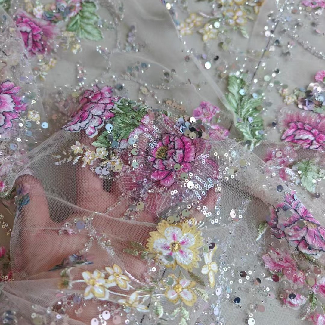 1M 120Cm Wide Luxury Beaded La - огляд і ціна Ethnic Fabric