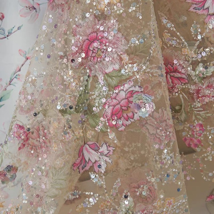 1M 120Cm Wide Luxury Beaded La - огляд і ціна Ethnic Fabric