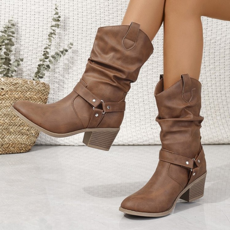 Womens Mid-Calf Boots Retro St - огляд і ціна Ethnic Fashion Women