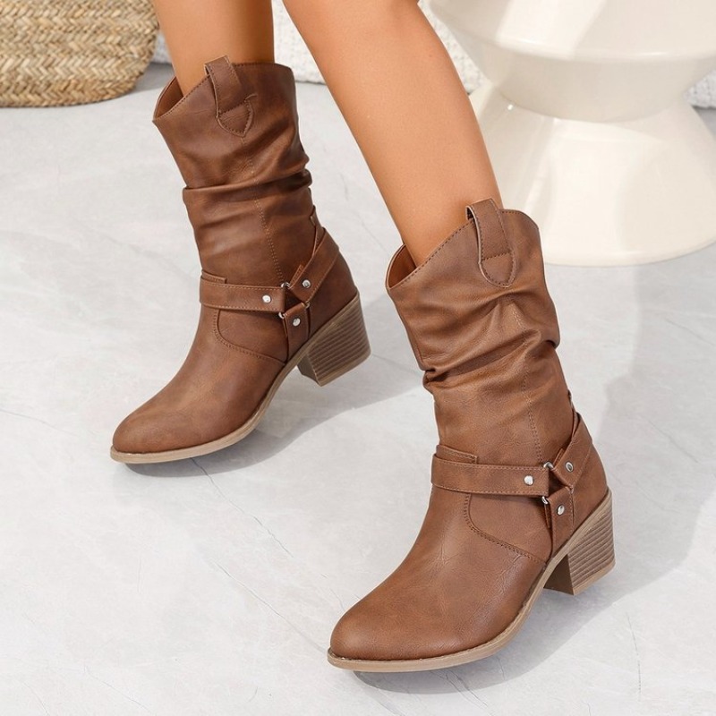 Womens Mid-Calf Boots Retro St - огляд і ціна Ethnic Fashion Women