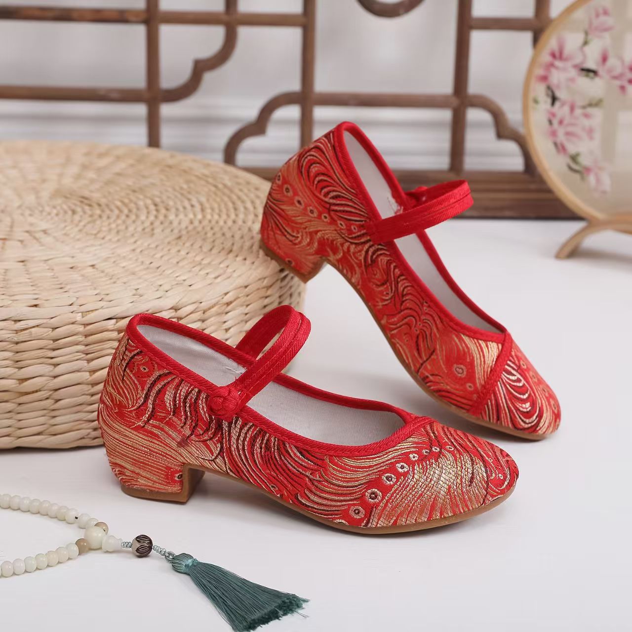 2026 Women New Block Heel Silk - огляд і ціна Ethnic Fabric