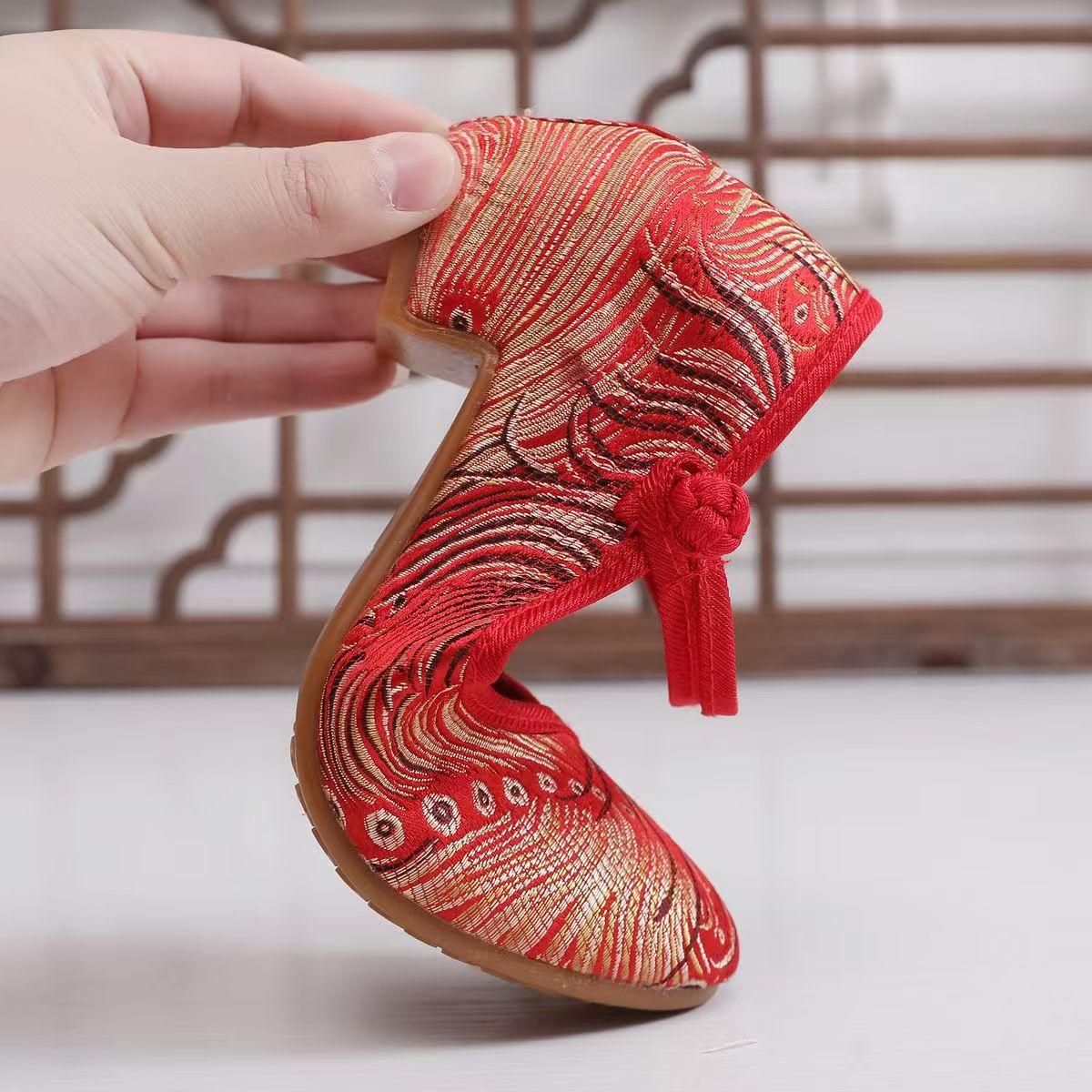 2026 Women New Block Heel Silk - огляд і ціна Ethnic Fabric