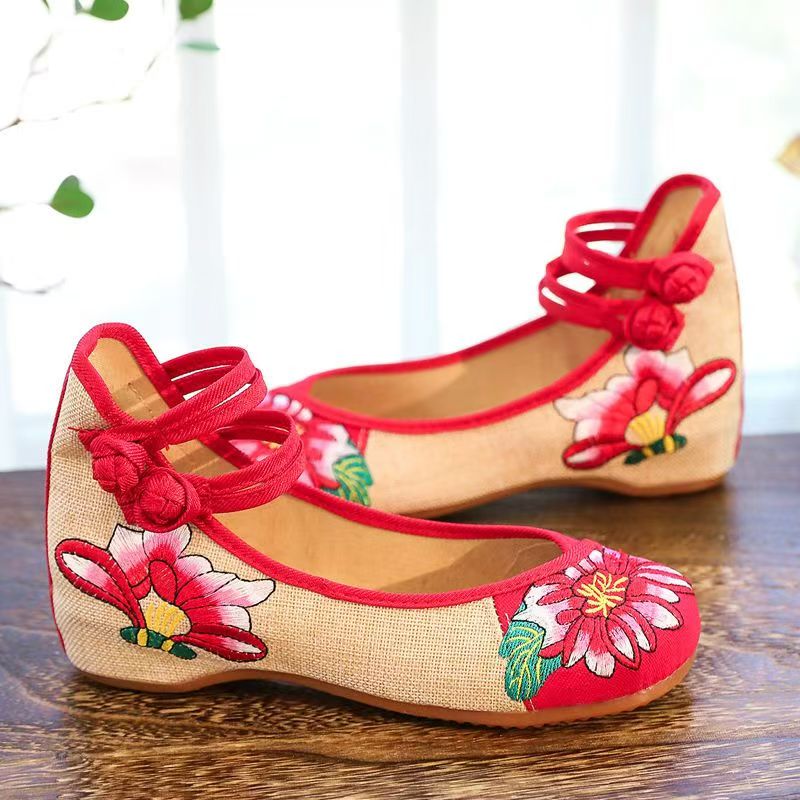 Woman Wedges Embroidered Cloth - огляд і ціна Ethnic Fabric