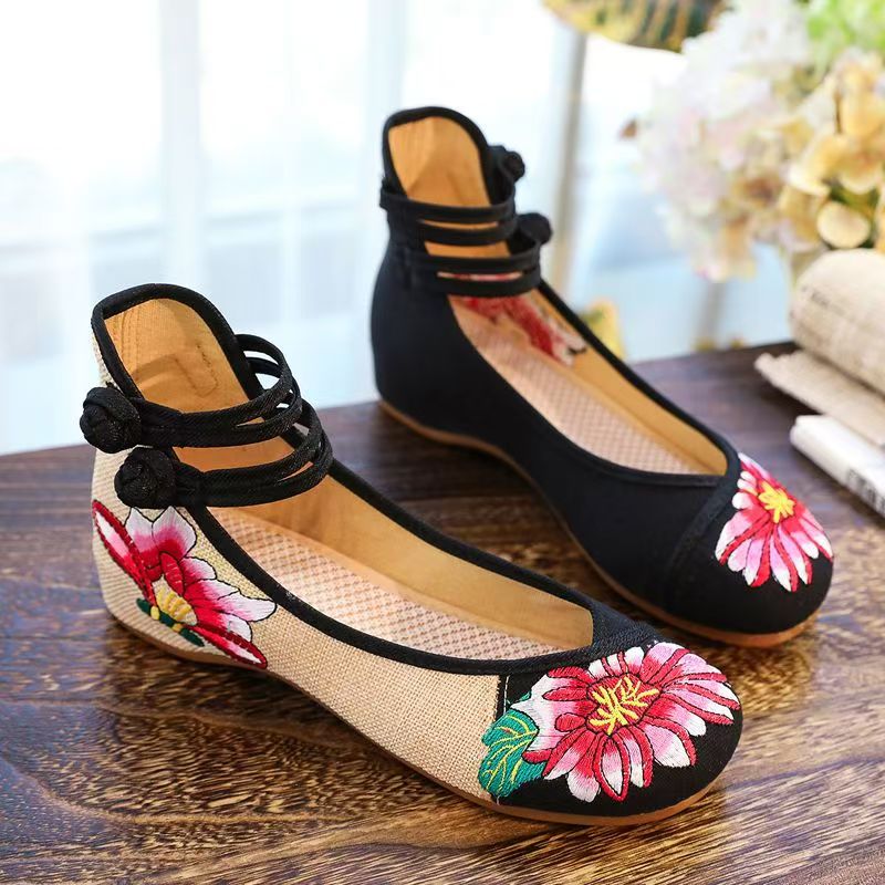 Woman Wedges Embroidered Cloth - огляд і ціна Ethnic Fabric